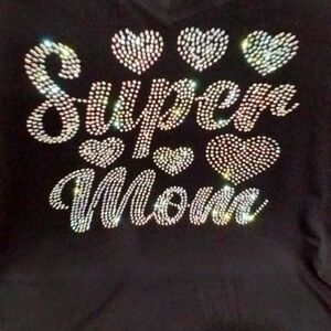 Super Mom Rhinestones T-Shirt